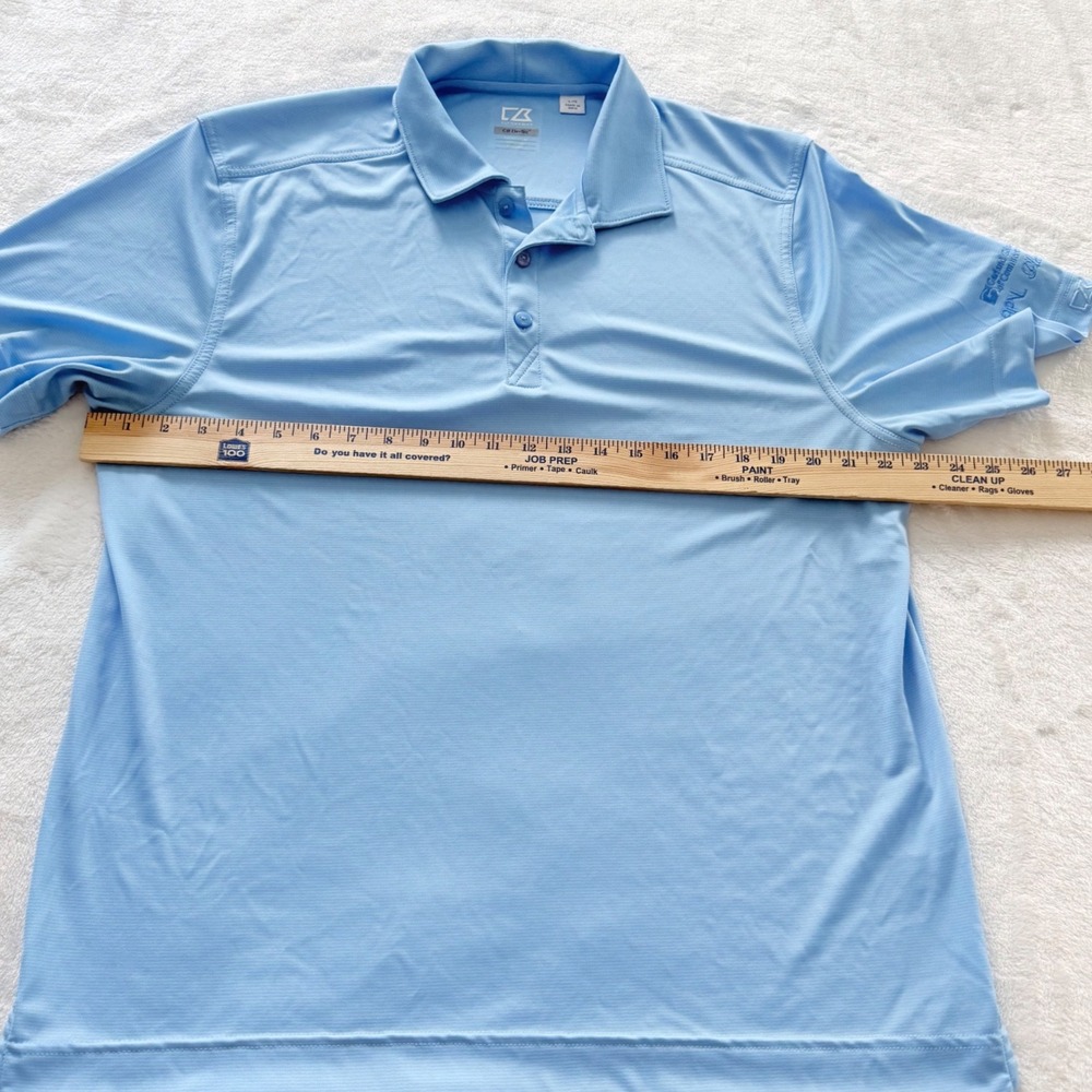 Cutter & Buck‎ Polo Shirt Mens Large Blue DryTec Short Sleeve Garland Chamber - Picture 4 of 9